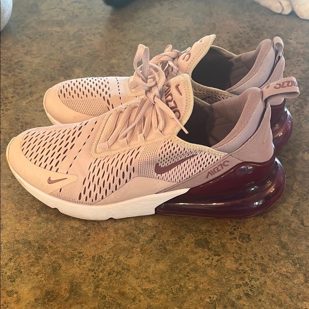 Nike Pink and Purple Athletic Shoes with Air Max Heel